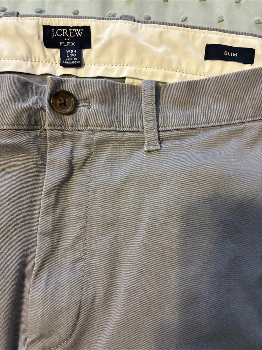 J. Crew Men's Light Gray Chino Pants